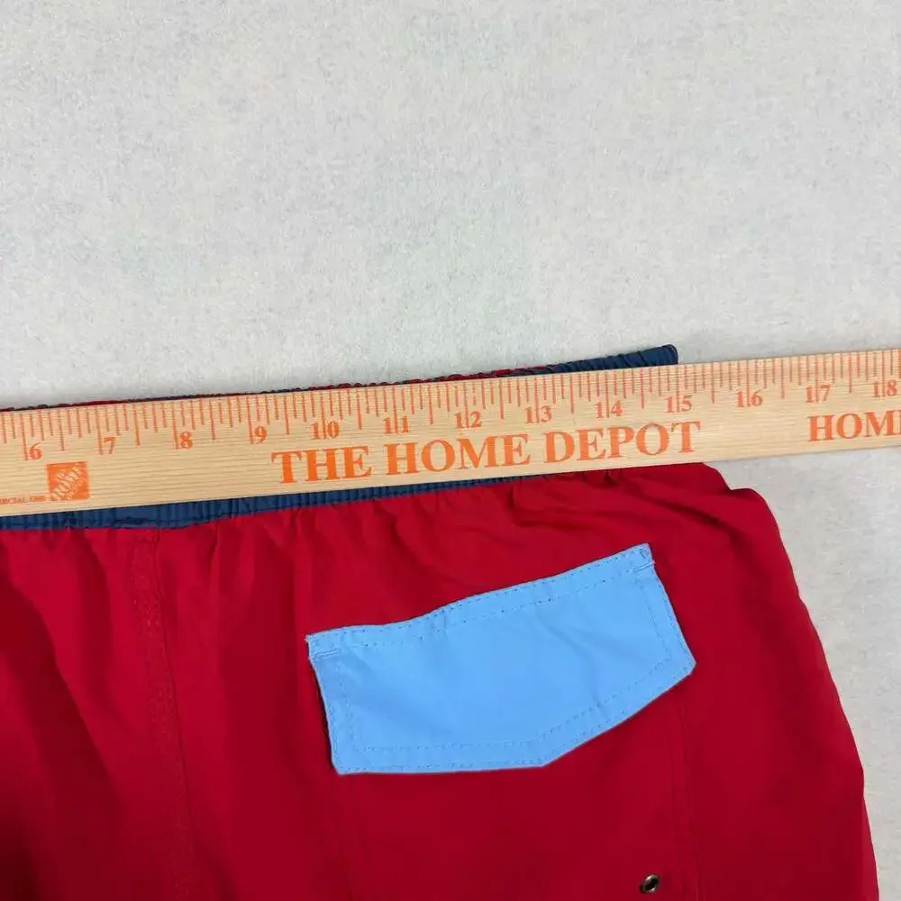 Abercrombie & Fitch Trunks Mens Size L Red Stretch Swim Shorts
